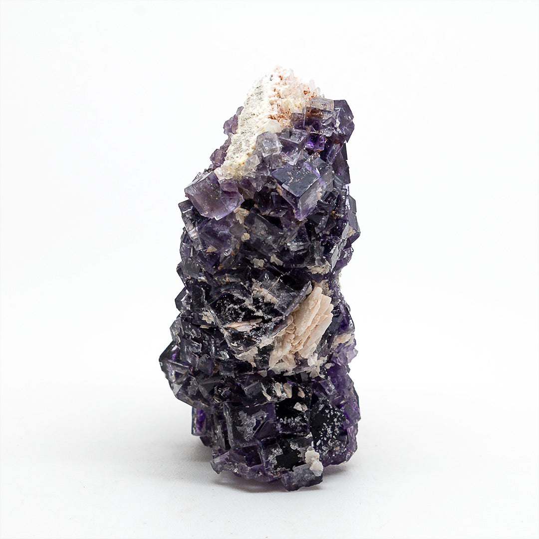 FLUORITE & BARYTE ON QUARTZ