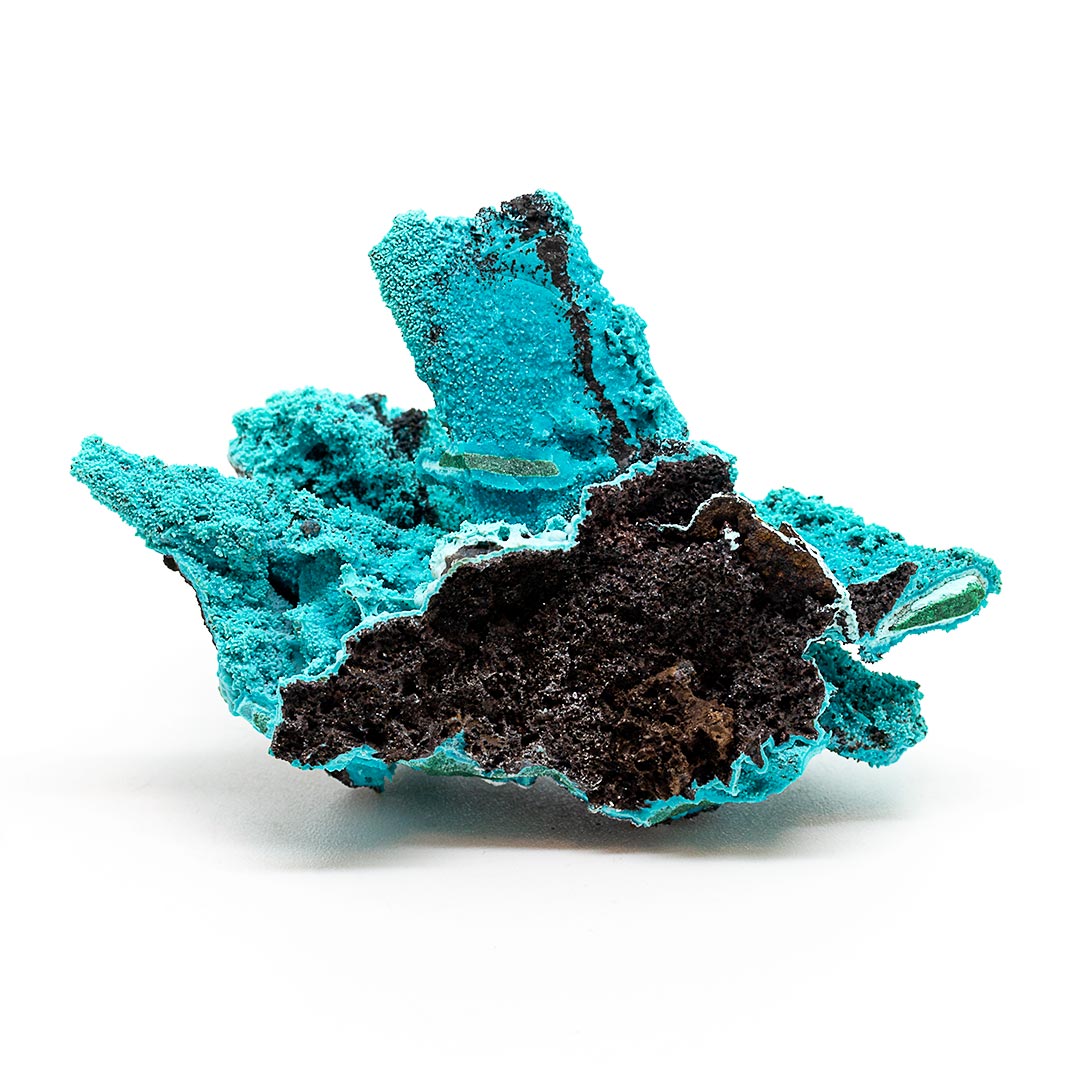 CHRYSOCOLLA PSEUDOMORPH AFTER AZURITE, MALACHITE