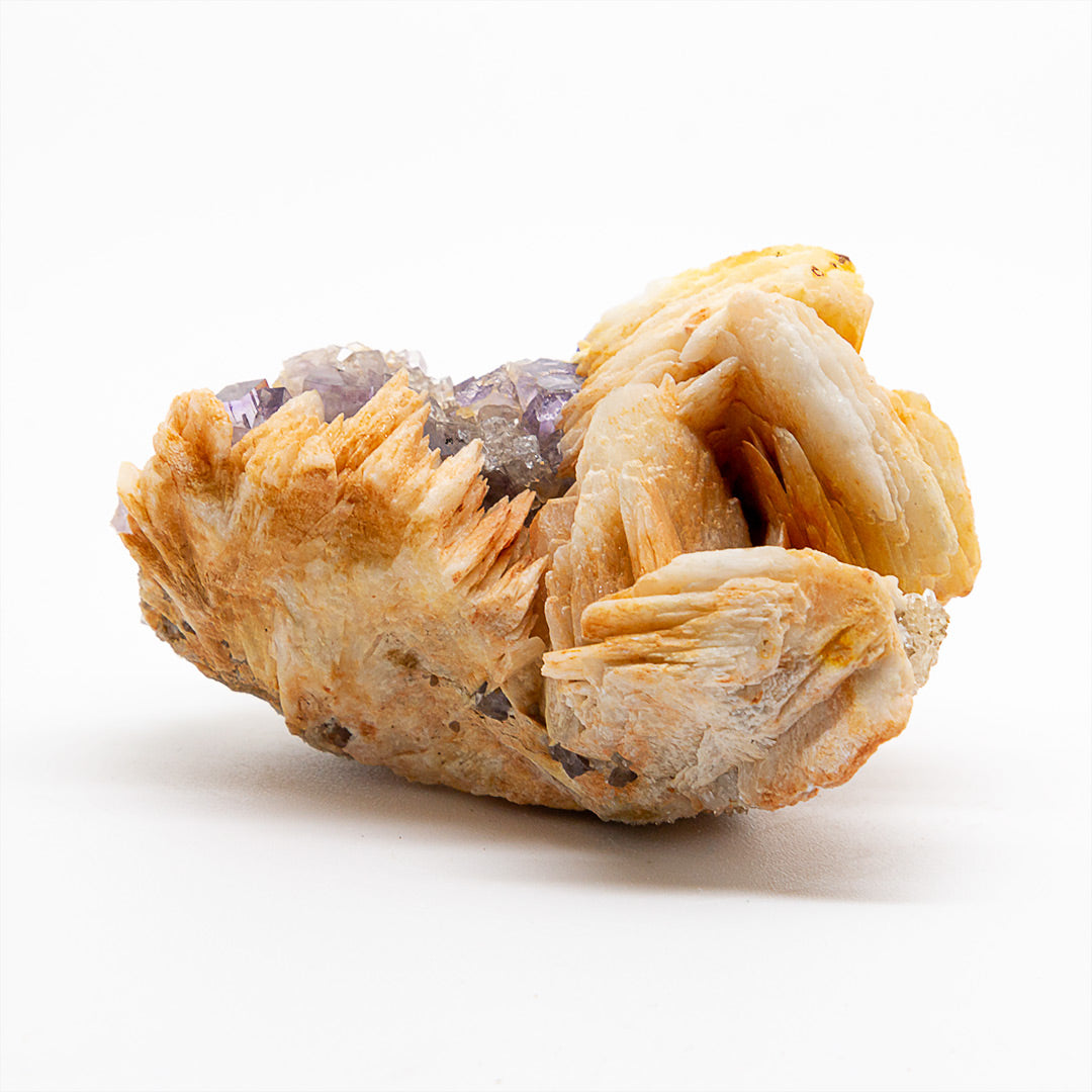 FLUORITE & QUARTZ ON BARYTE