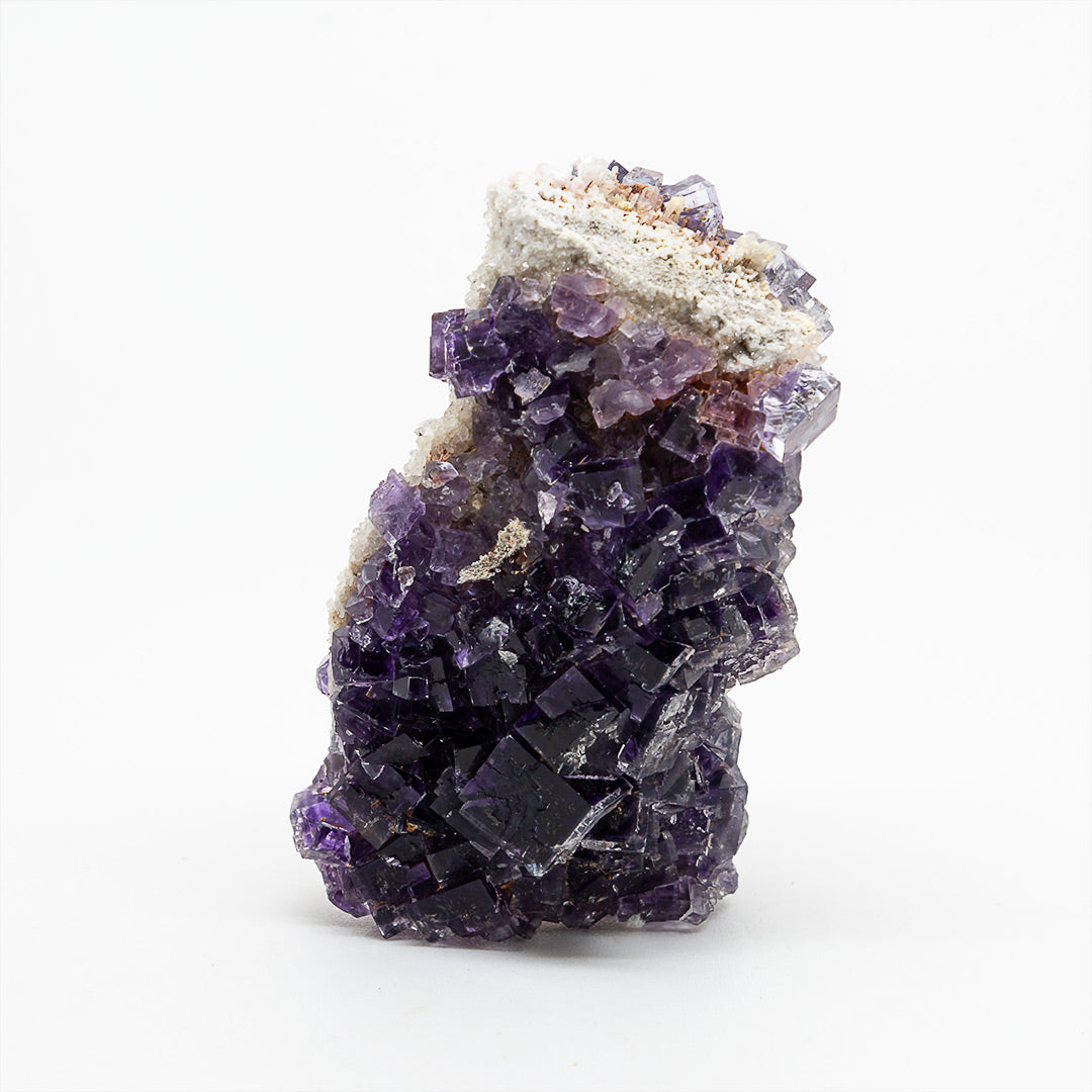 FLUORITE & BARYTE ON QUARTZ