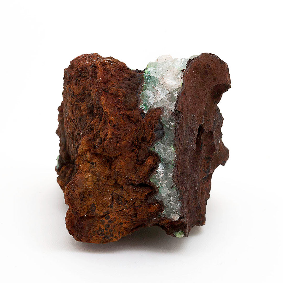 CONICHALCITE & CALCITE ON LIMONITE