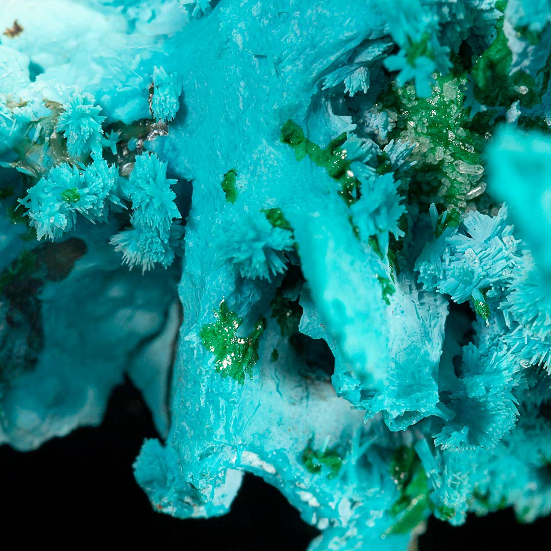 CHRYSOCOLLA PSEUDOMORPH AFTER AZURITE, MALACHITE