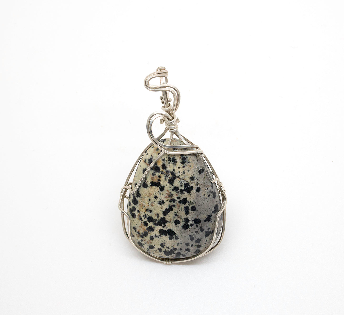 Dalmation Jasper Cage Pendant
