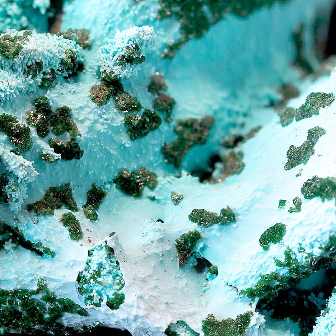 CHRYSOCOLLA PSEUDOMORPH AFTER AZURITE, MALACHITE