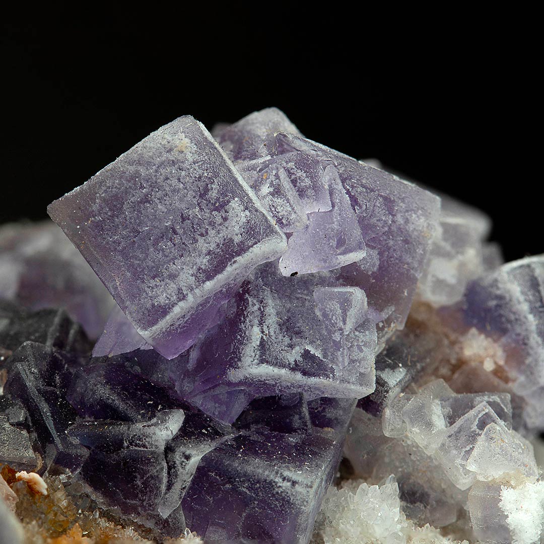 FLUORITE, BARTYE ON QUARTZ