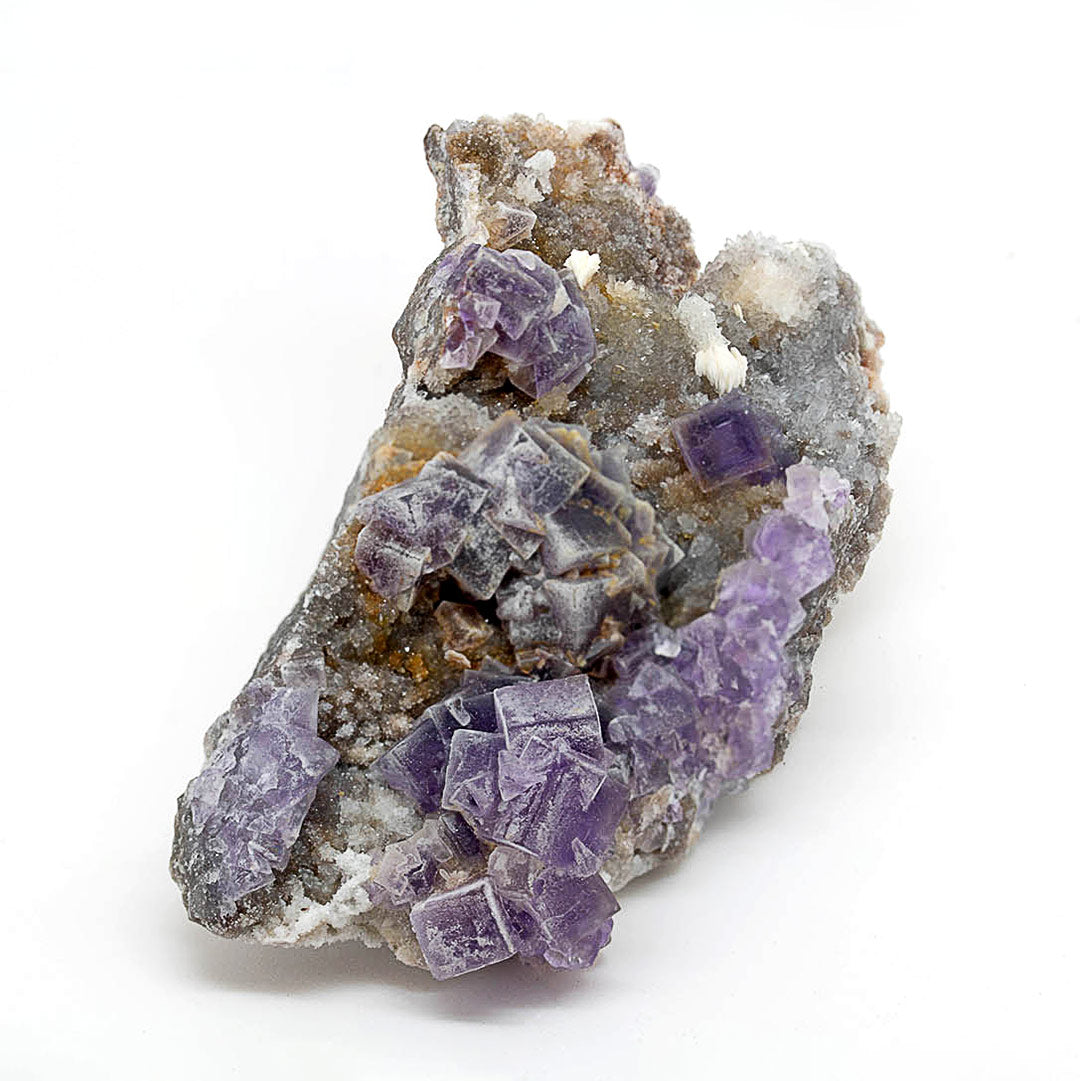 FLUORITE, BARTYE ON QUARTZ