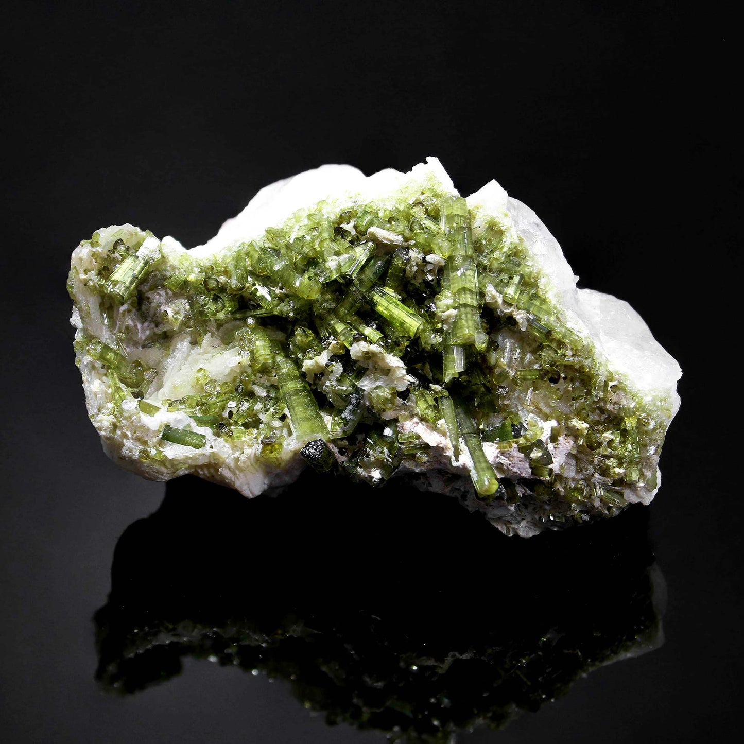TOURMALINE ON FELDSPAR