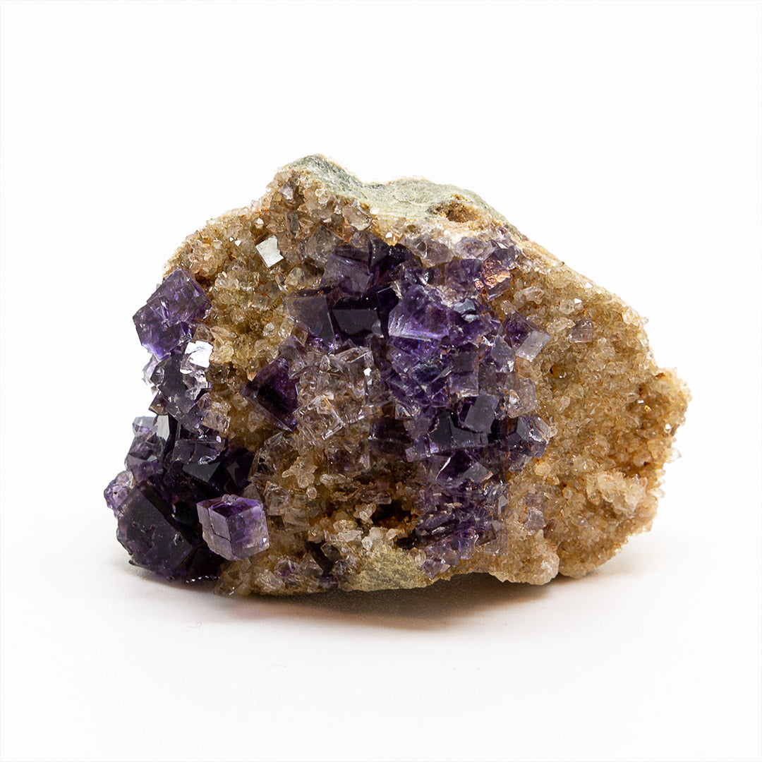 FLUORITE & BARYTE ON QUARTZ