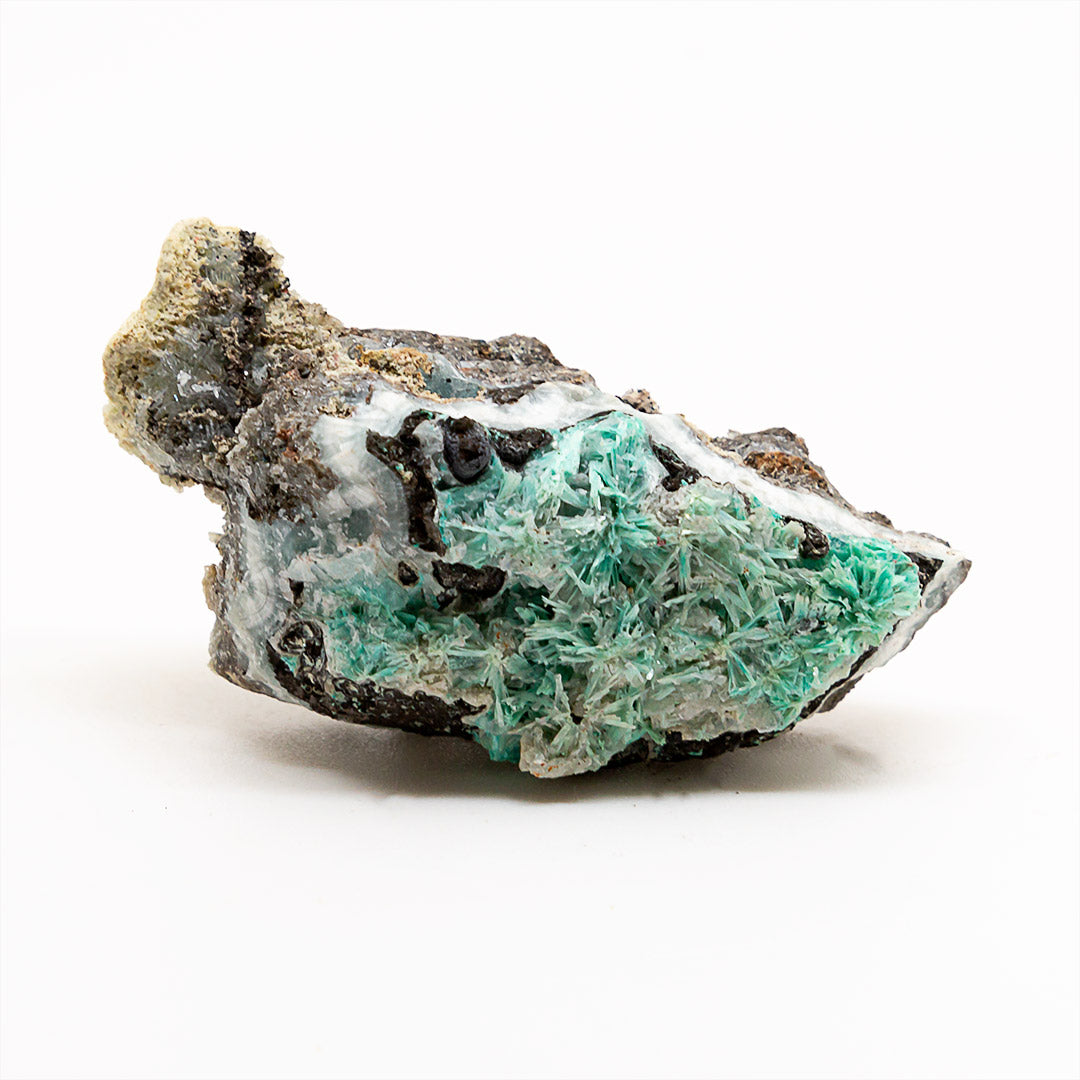 AURICHALCITE WITH HEMIMORPHITE & PSILOMELANE