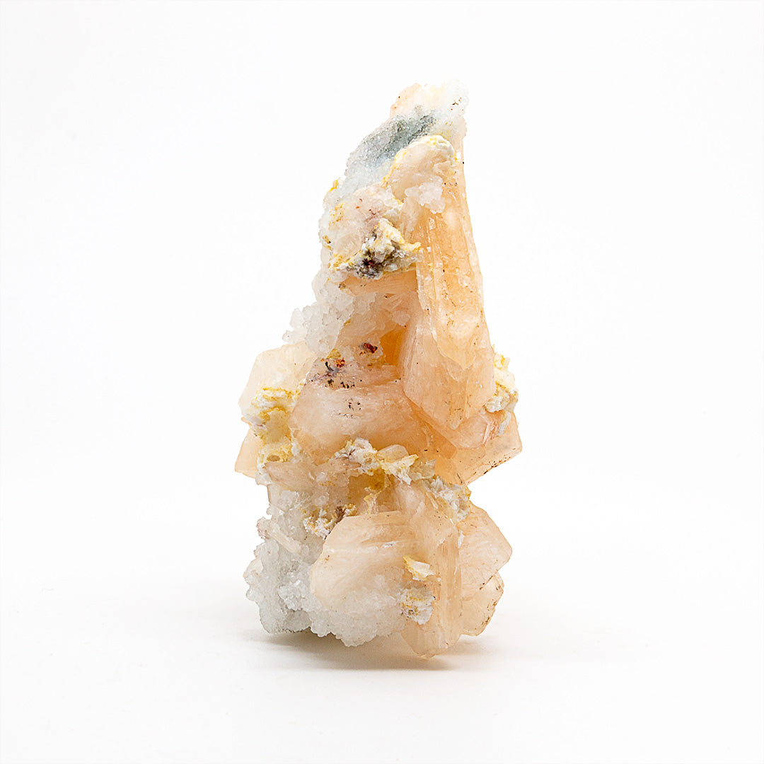 STILBITE ON QUARTZ STALACTITE