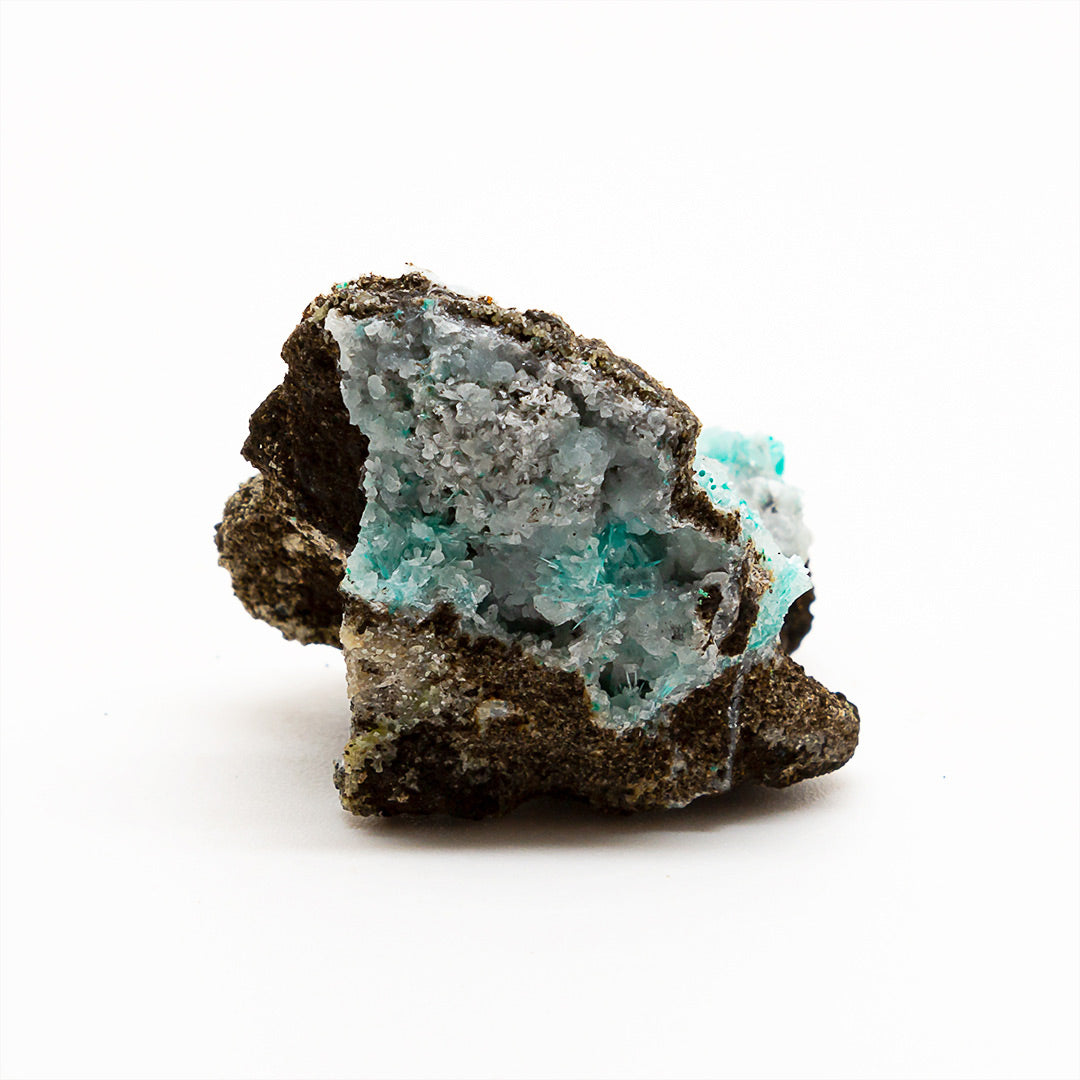 AURICHALCITE WITH HEMIMORPHITE, GOETHITE, SMITHSONITE & ROSASITE