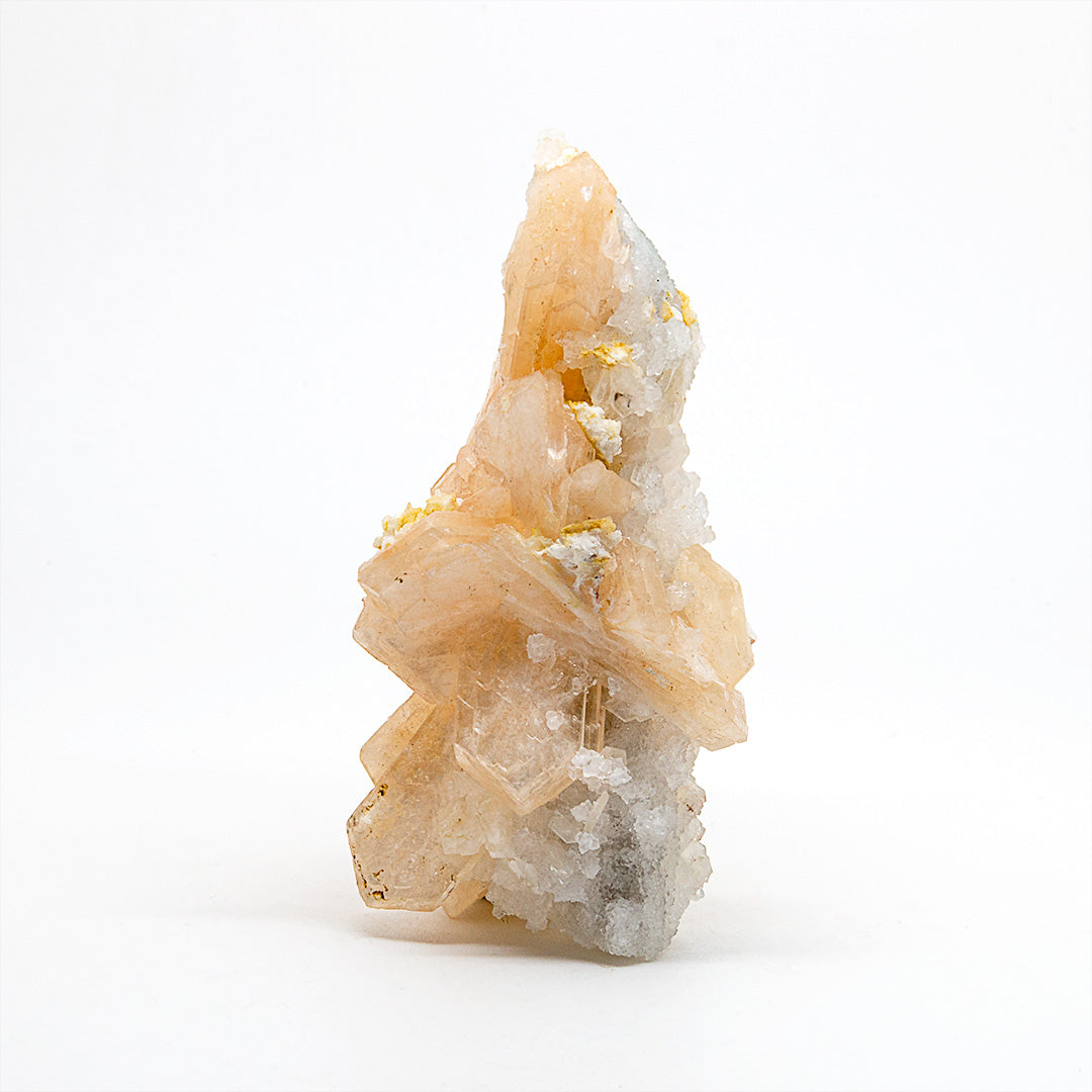 STILBITE ON QUARTZ STALACTITE