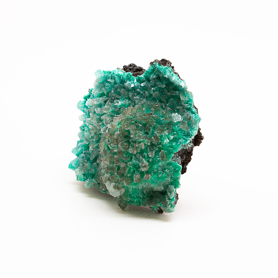 AURICHALCITE WITH HEMIMORPHITE, GOETHITE & CALCITE