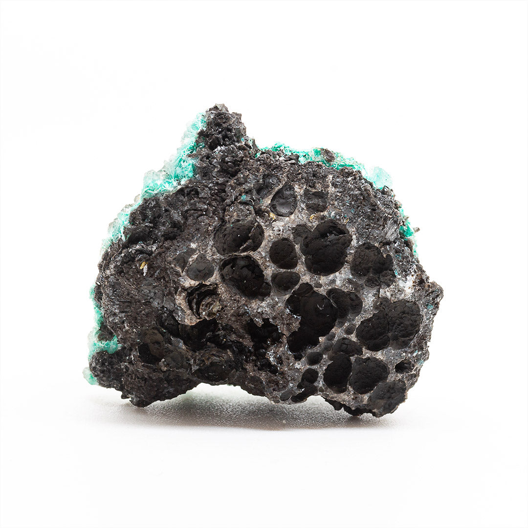 AURICHALCITE WITH HEMIMORPHITE, GOETHITE & CALCITE