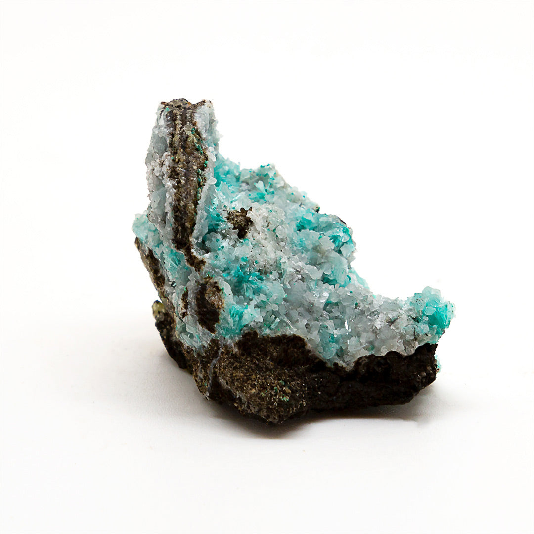 AURICHALCITE WITH HEMIMORPHITE, GOETHITE, SMITHSONITE & ROSASITE