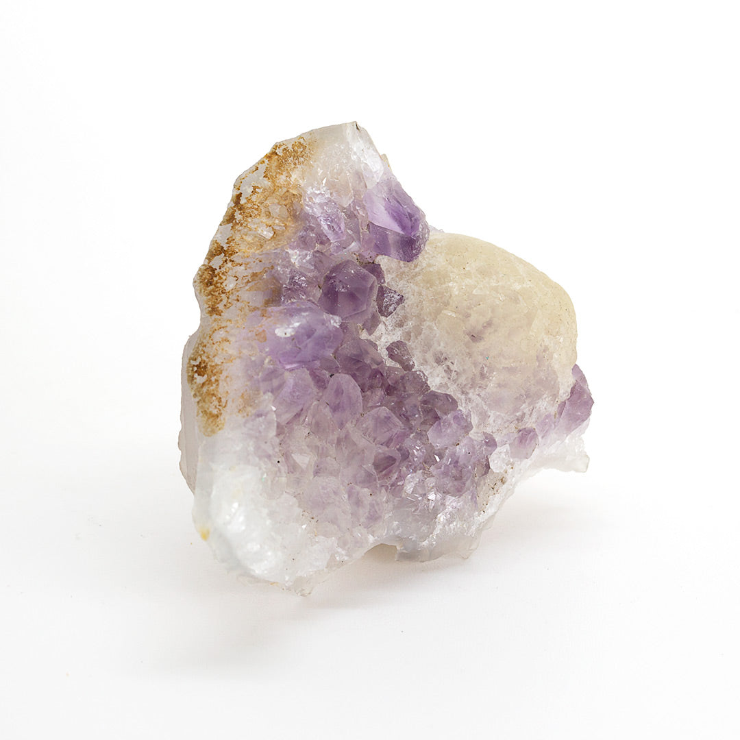 FLUORITE ON AMETHYST