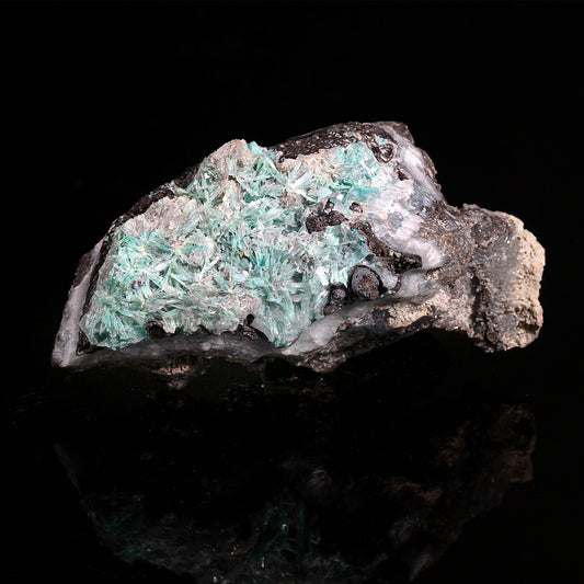 AURICHALCITE WITH HEMIMORPHITE & PSILOMELANE