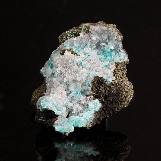 AURICHALCITE WITH HEMIMORPHITE, GOETHITE, SMITHSONITE & ROSASITE