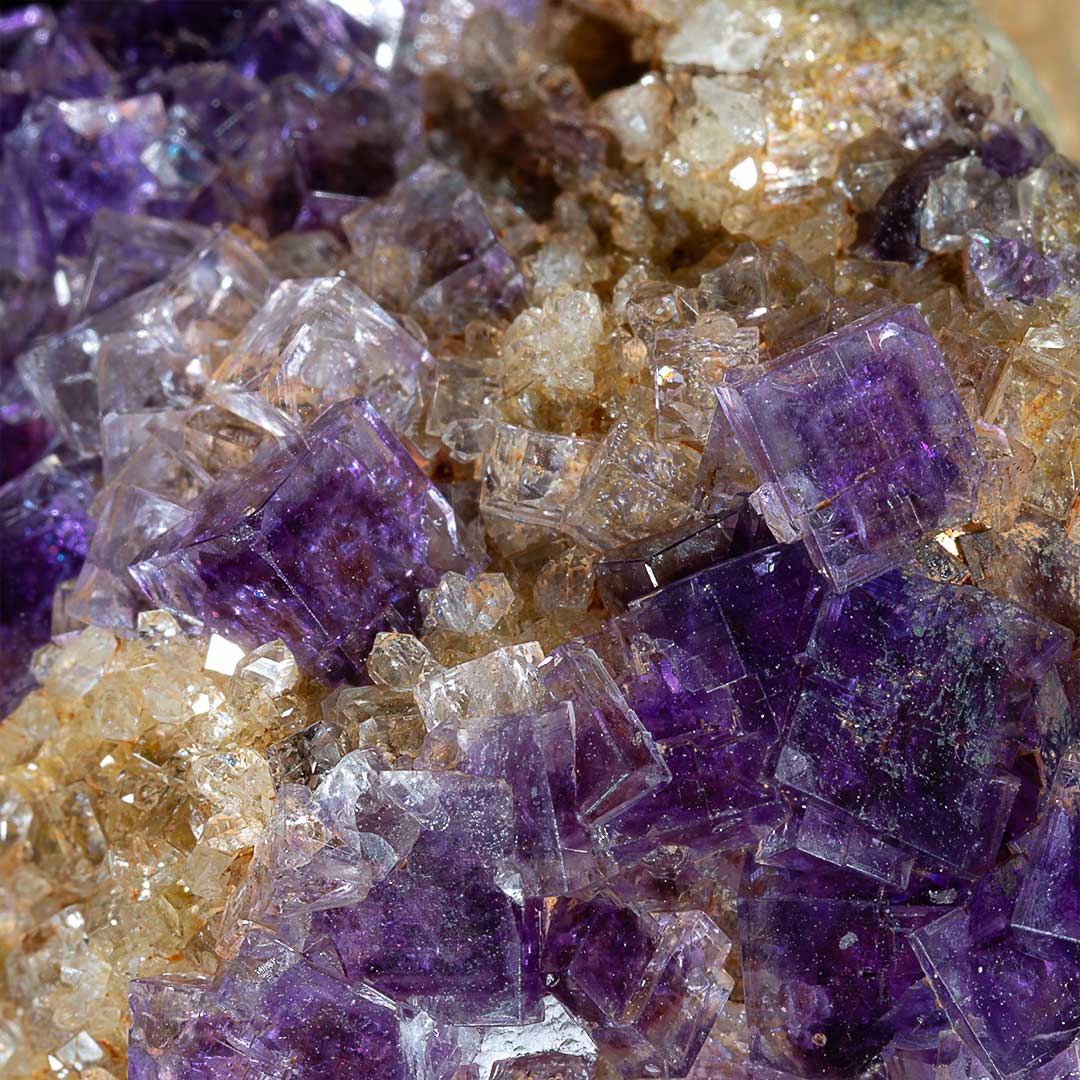 FLUORITE & BARYTE ON QUARTZ