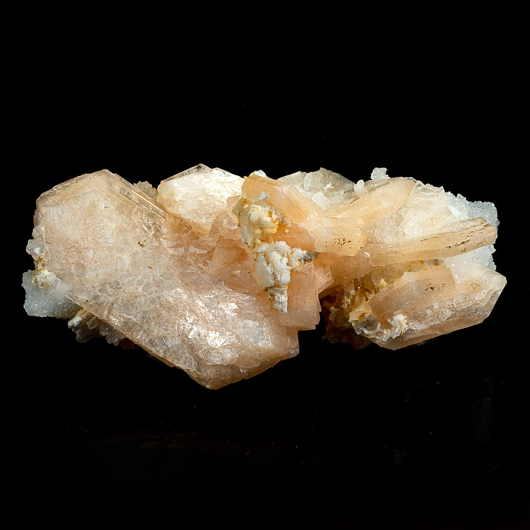 STILBITE ON QUARTZ STALACTITE