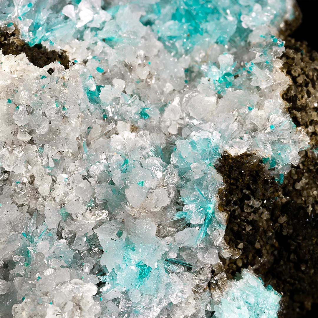 AURICHALCITE WITH HEMIMORPHITE, GOETHITE, SMITHSONITE & ROSASITE