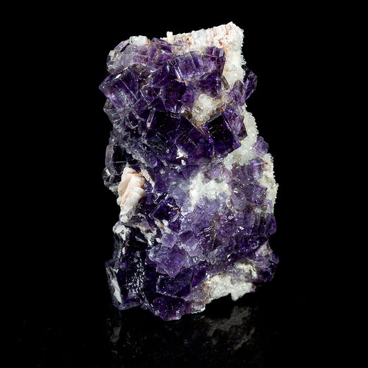 FLUORITE & BARYTE ON QUARTZ