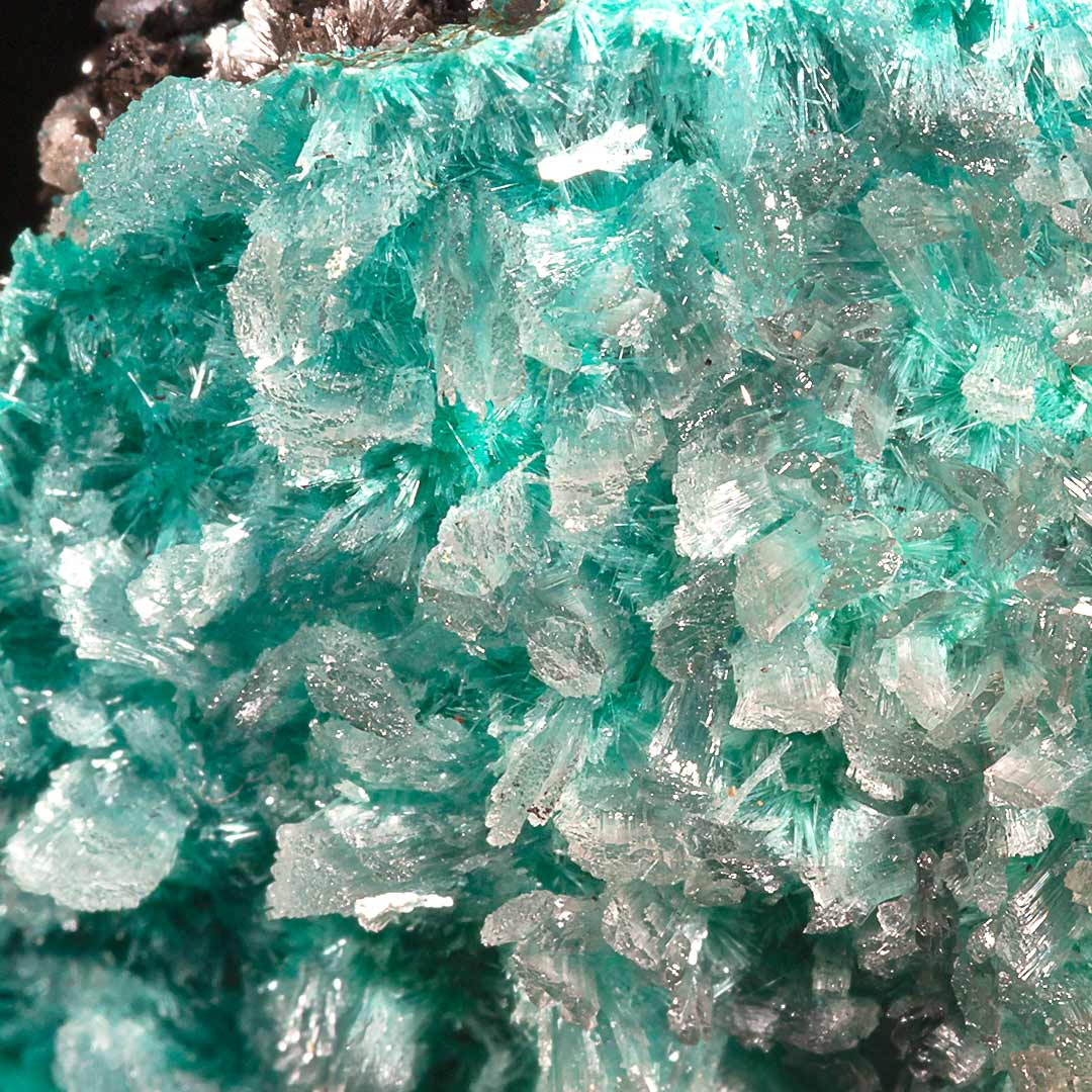 AURICHALCITE WITH HEMIMORPHITE, GOETHITE & CALCITE