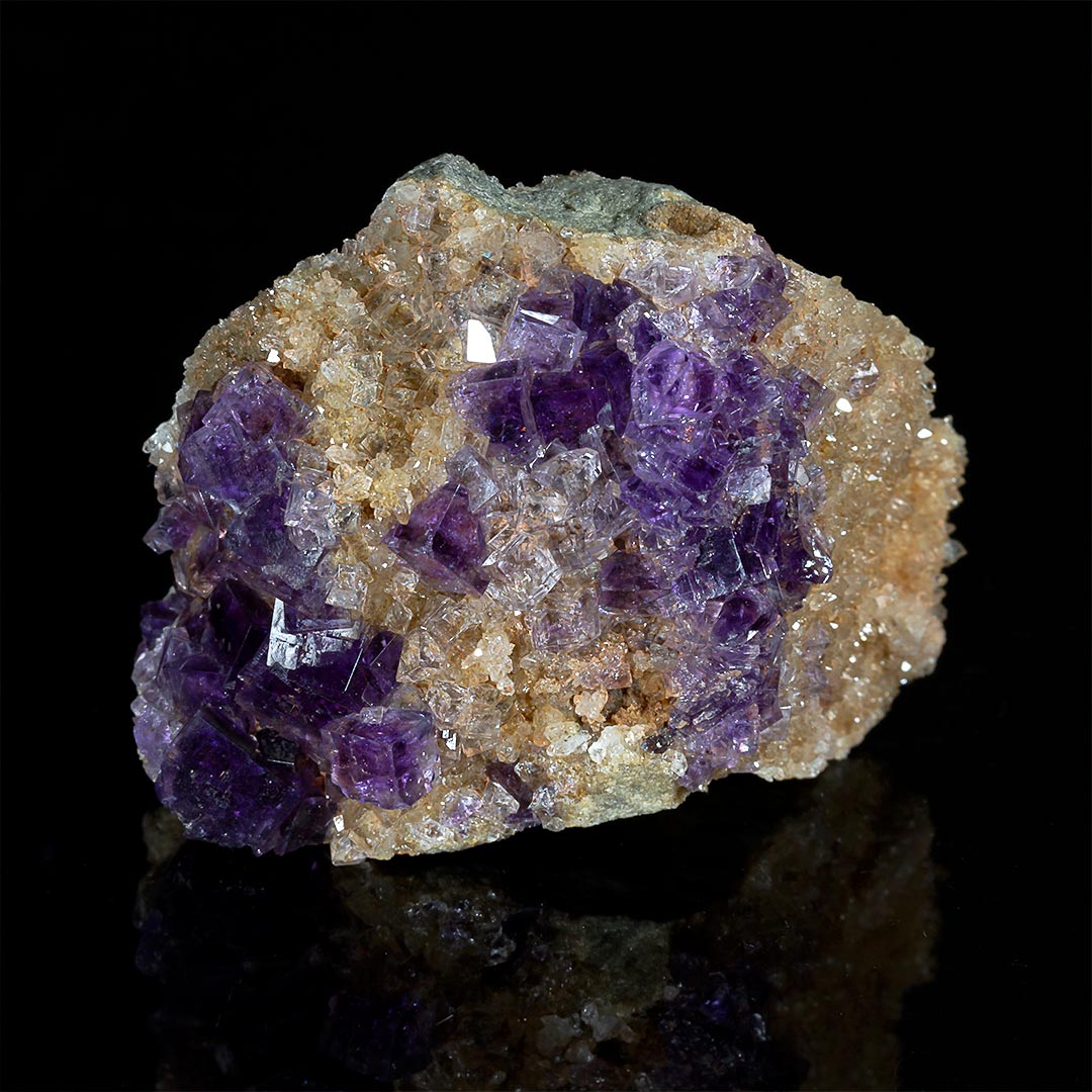 FLUORITE & BARYTE ON QUARTZ