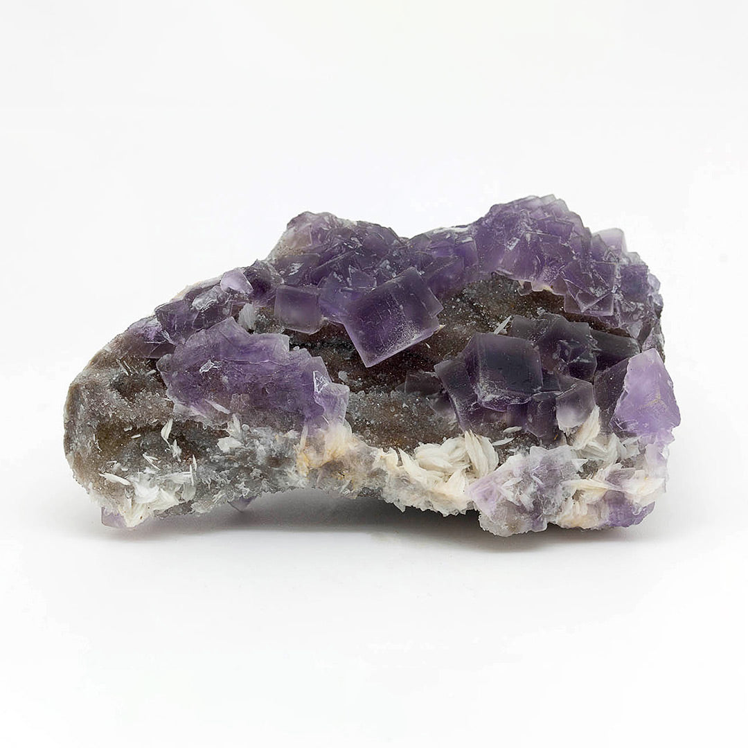 FLUORITE, BARTYE ON QUARTZ