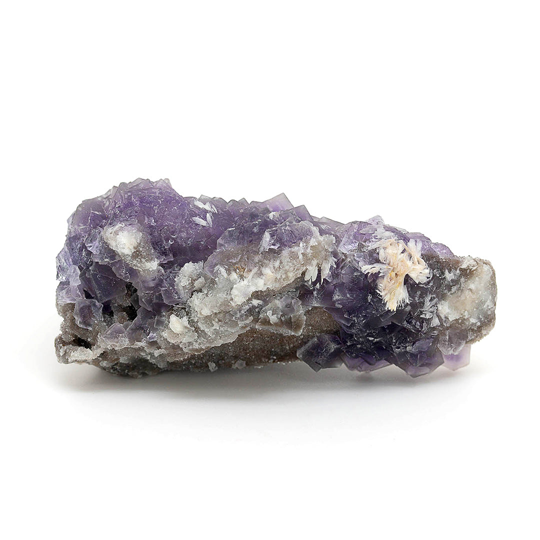 FLUORITE, BARTYE ON QUARTZ