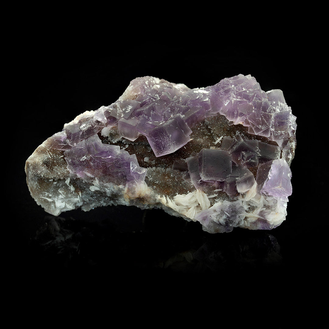 FLUORITE, BARTYE ON QUARTZ